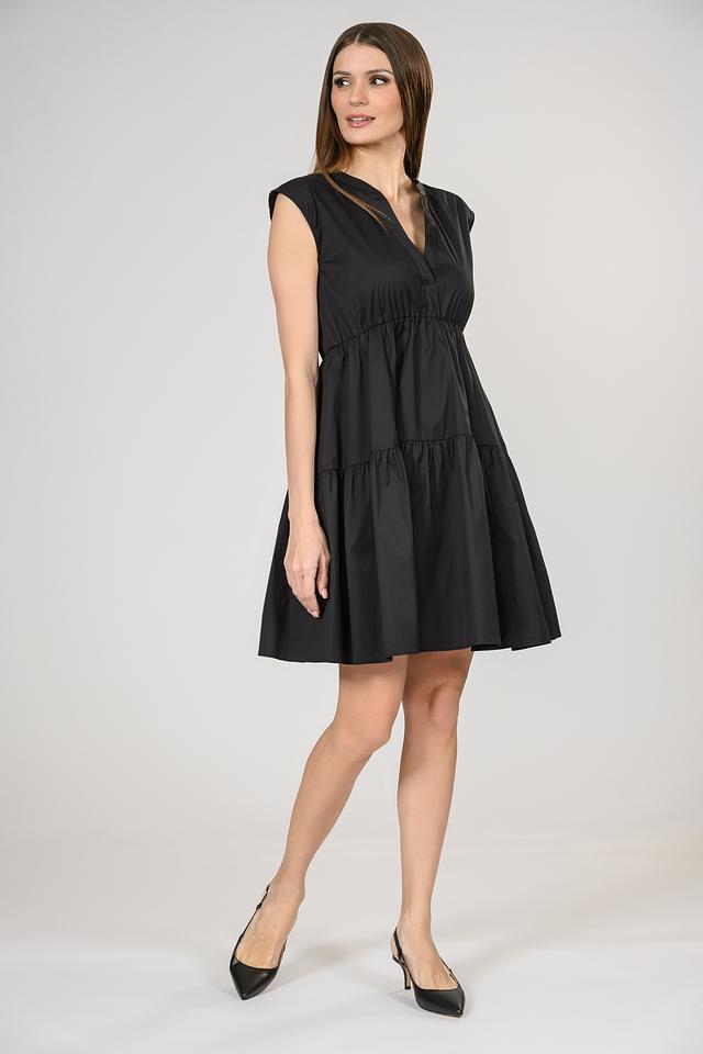 Платье i Blues чёрное с оборками