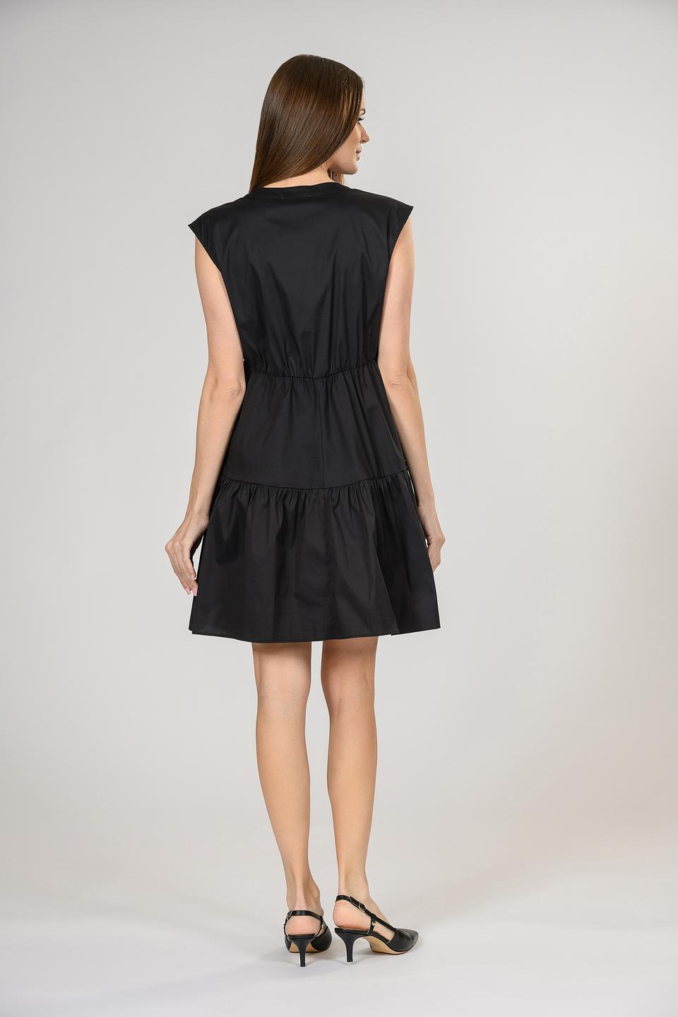 Платье i Blues чёрное с оборками