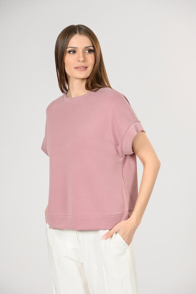 Пуловер Rich and Royal с коротким рукавом пудровый