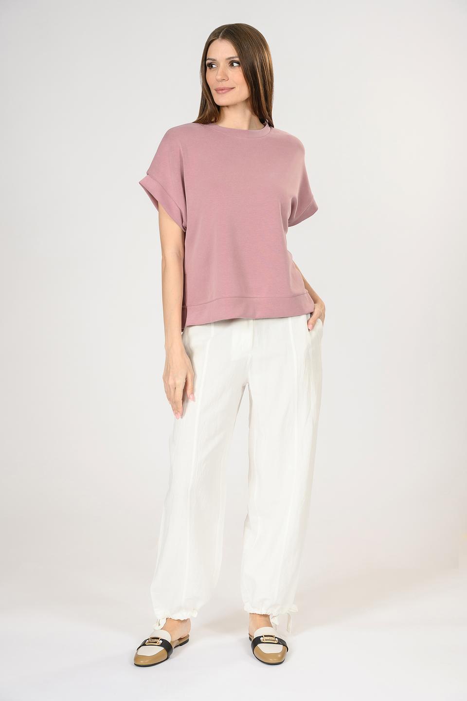 Пуловер Rich and Royal с коротким рукавом пудровый