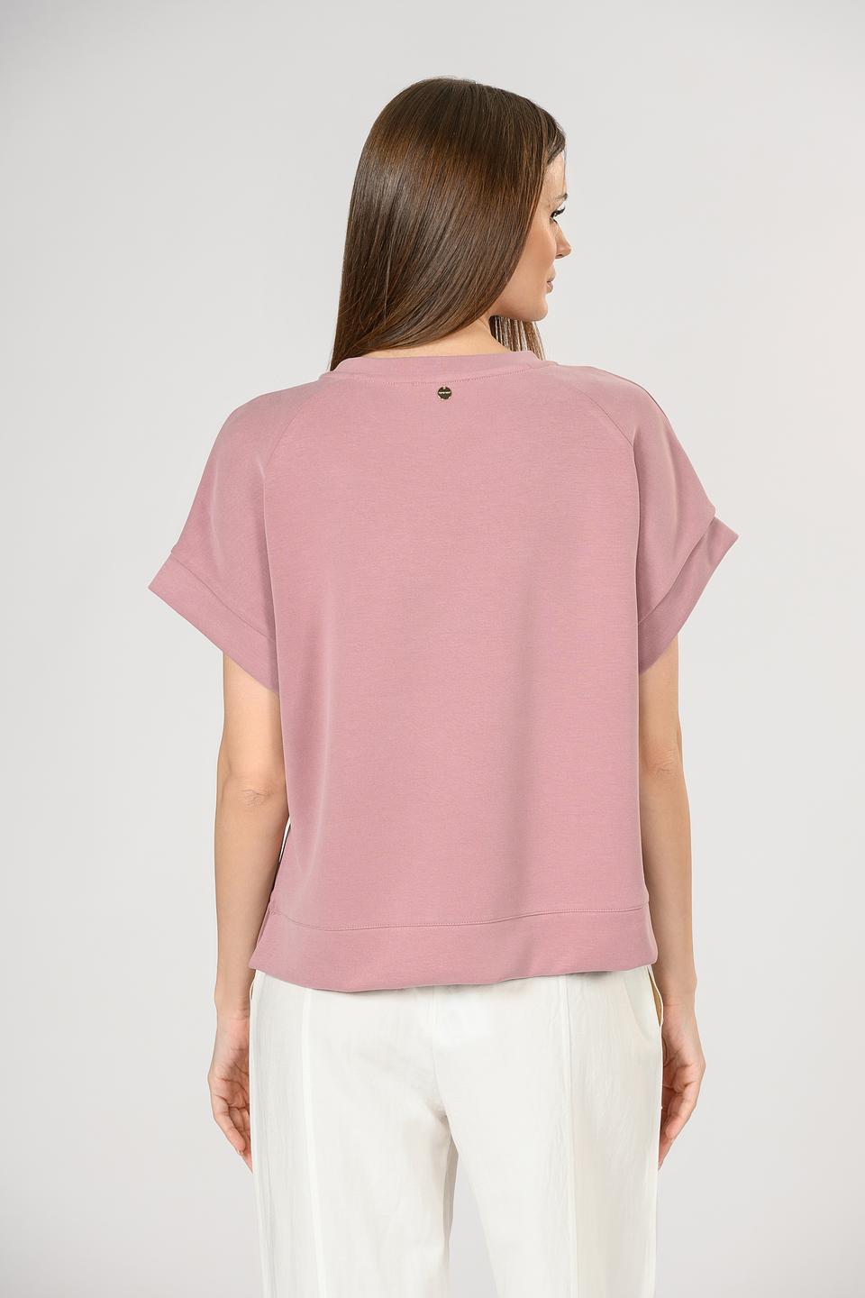 Пуловер Rich and Royal с коротким рукавом пудровый