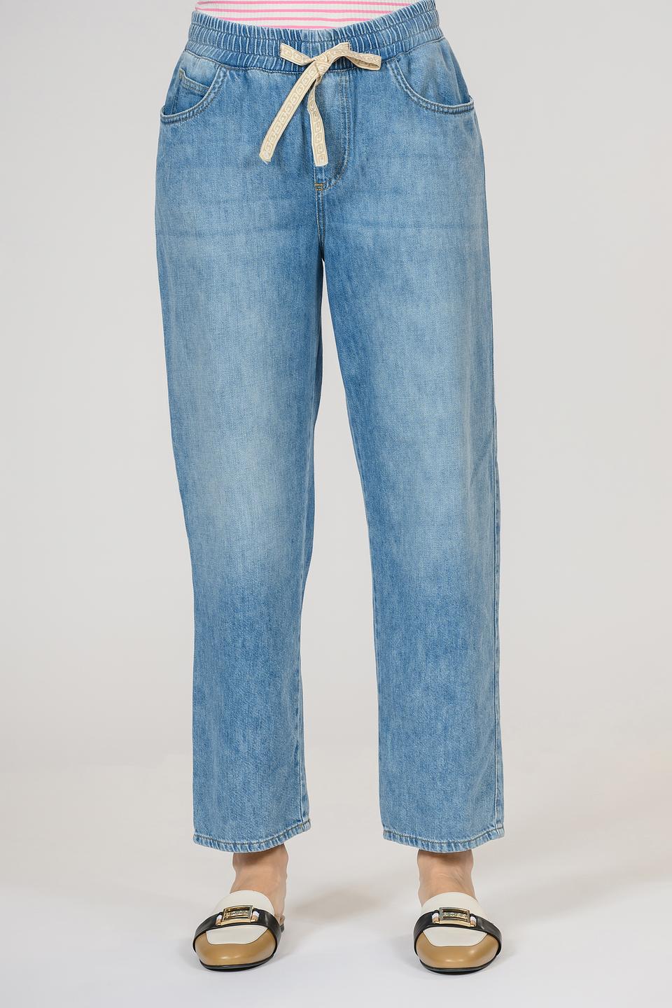 Брюки Liu-Jo джинсовые с поясом синие