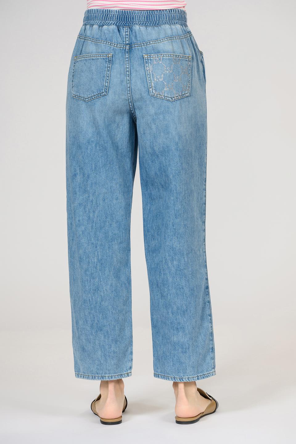 Брюки Liu-Jo джинсовые с поясом синие