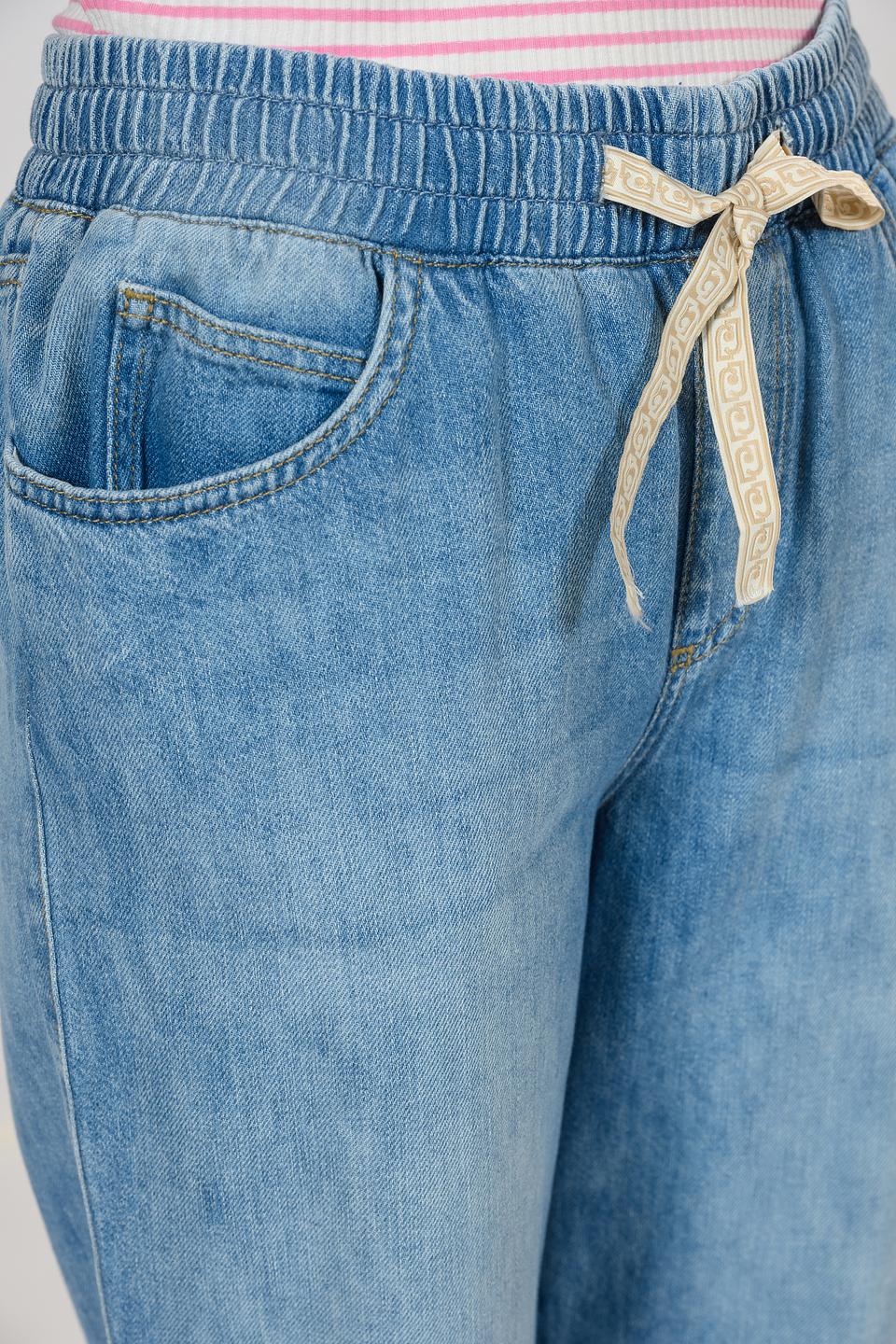 Брюки Liu-Jo джинсовые с поясом синие