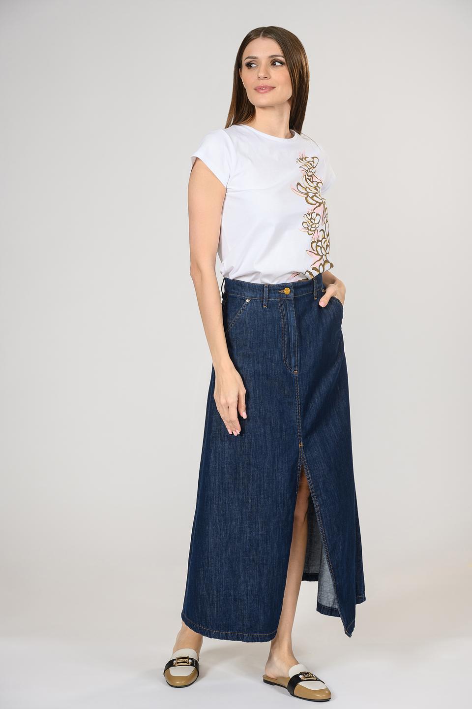 Юбка i Blues деним с разрезом