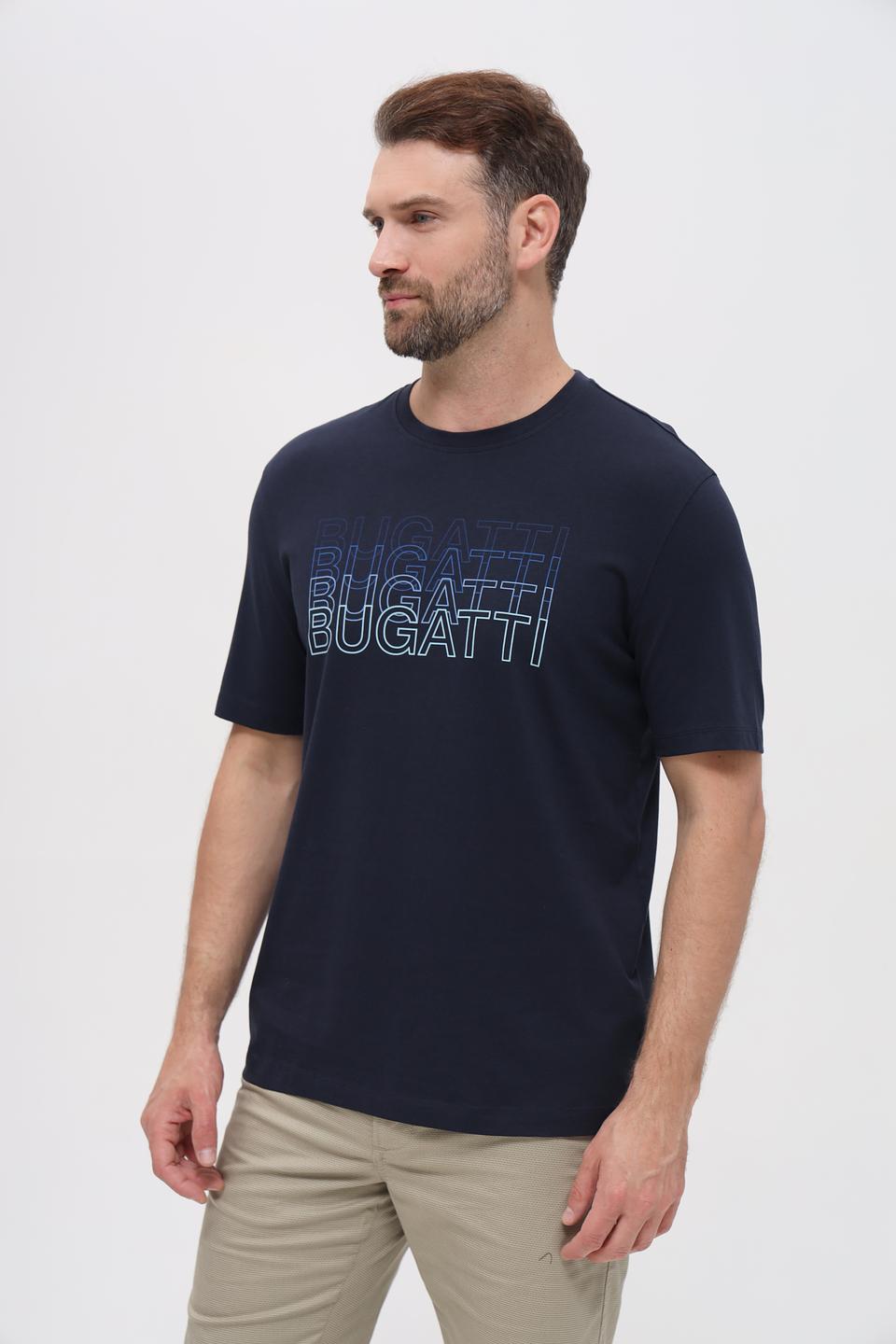 Футболка Bugatti логотип темно-синий