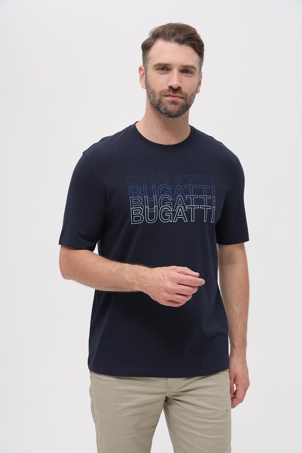 Футболка Bugatti логотип темно-синий