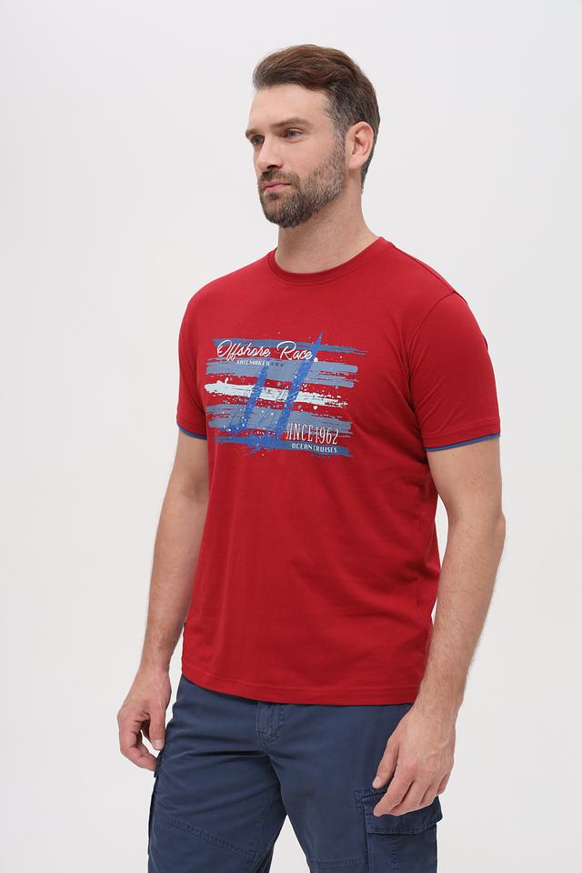 Футболка Sea Barrier с принтом красный