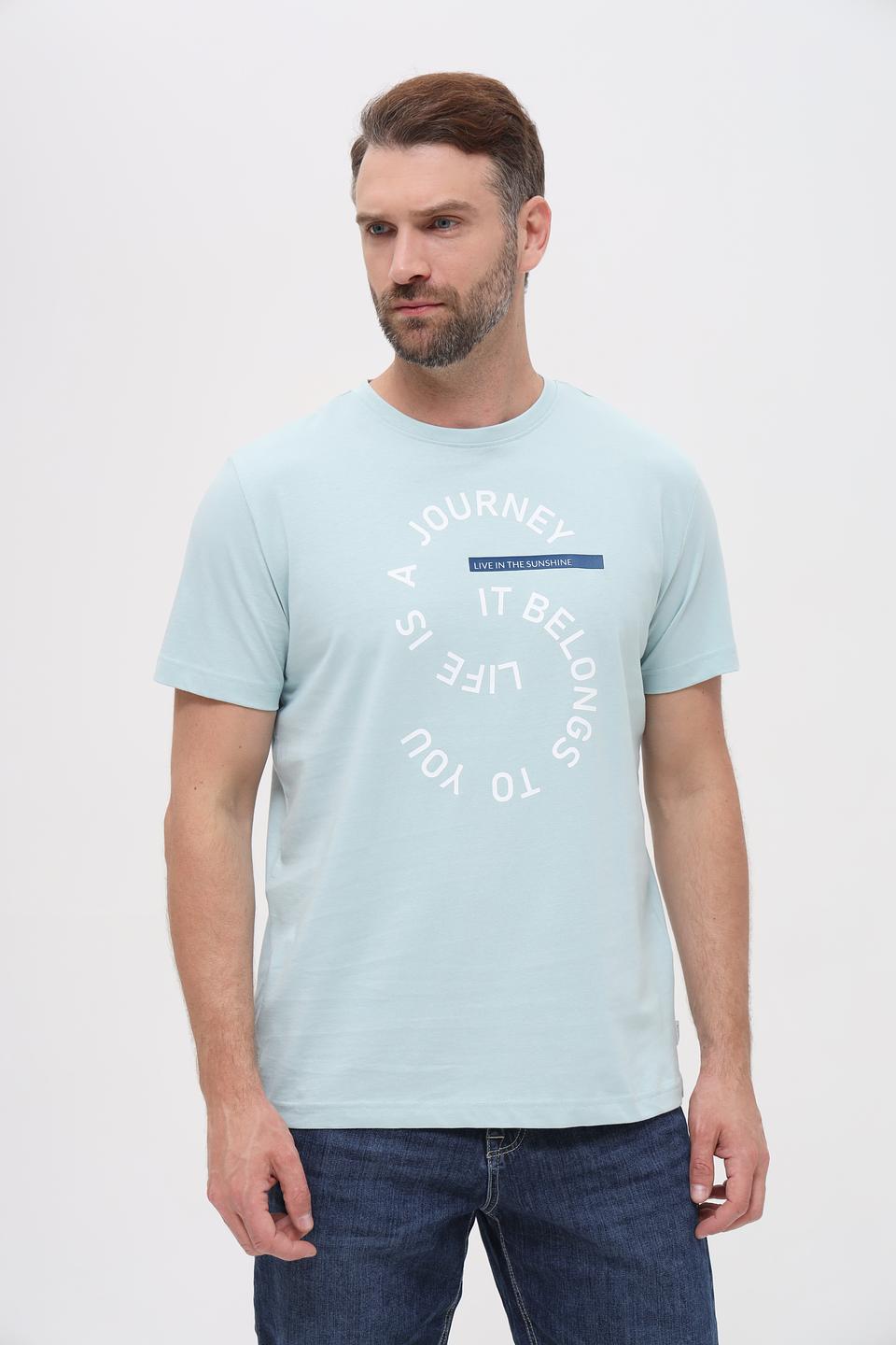 Футболка Basefield мятная с принтом