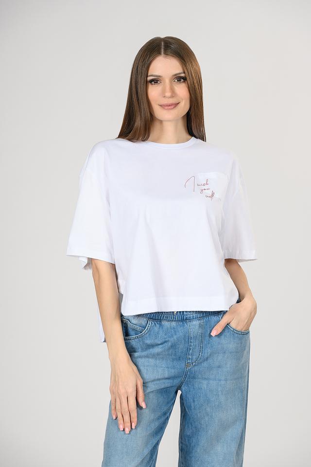 Футболка Rich and Royal белая с вышивкой