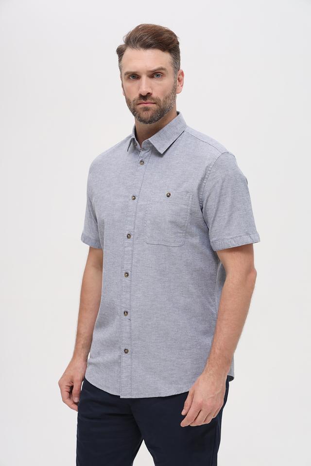 Рубашка кр Tom Tailor серый меланж