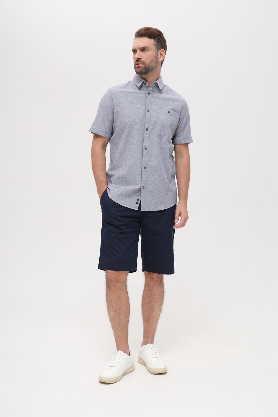 Рубашка кр Tom Tailor серый меланж