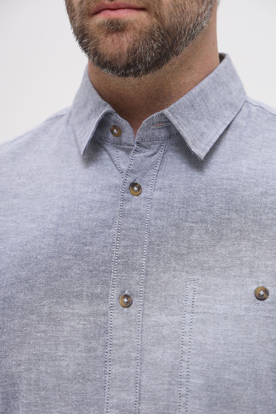 Рубашка кр Tom Tailor серый меланж