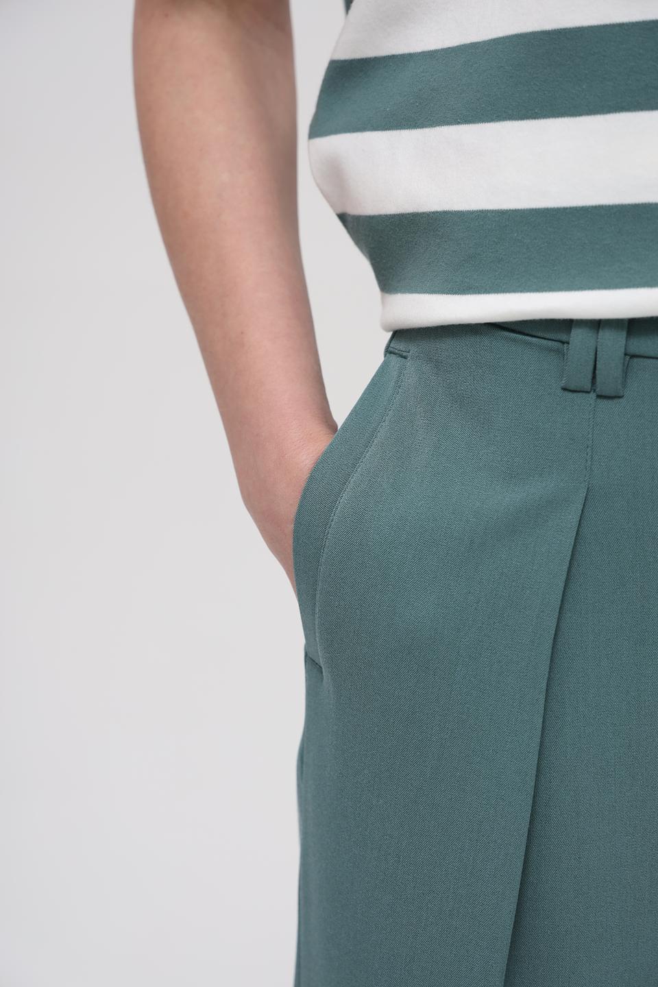 Брюки классические Tom Tailor зелёные