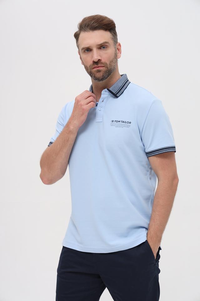 Поло Tom Tailor голубое