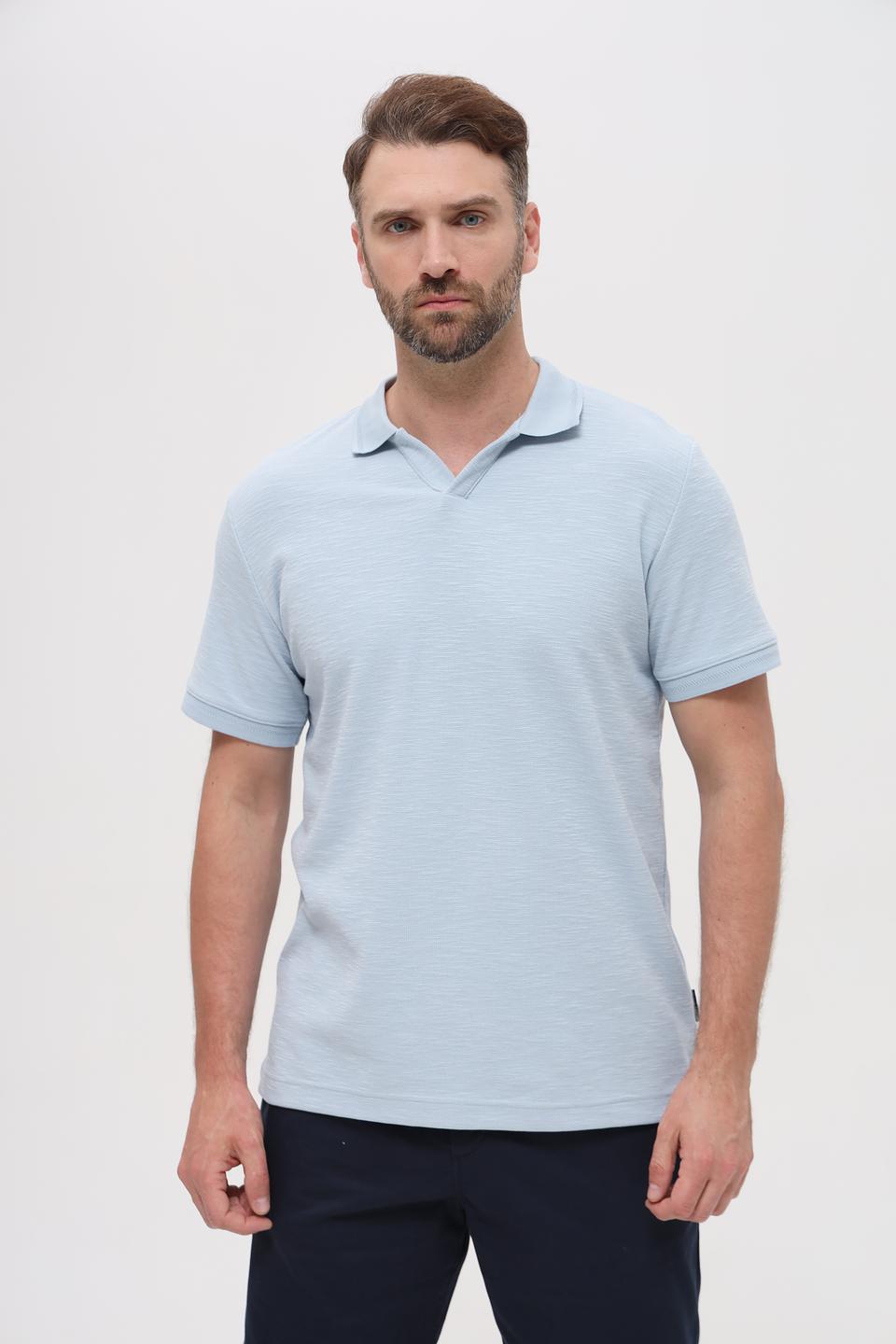 Поло Tom Tailor голубое