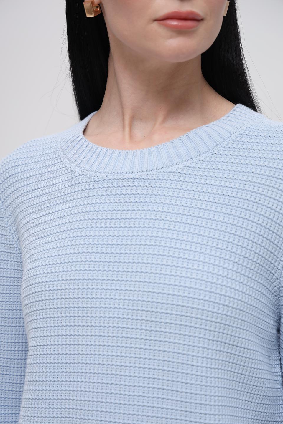 Пуловер Maerz голубой с рельефом