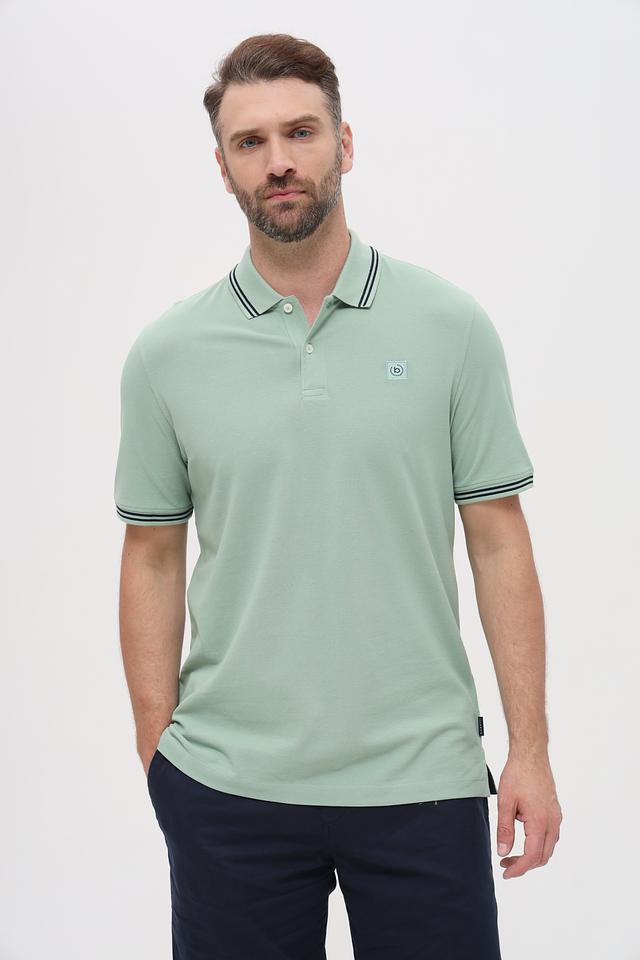 Поло Bugatti мятный с полоской