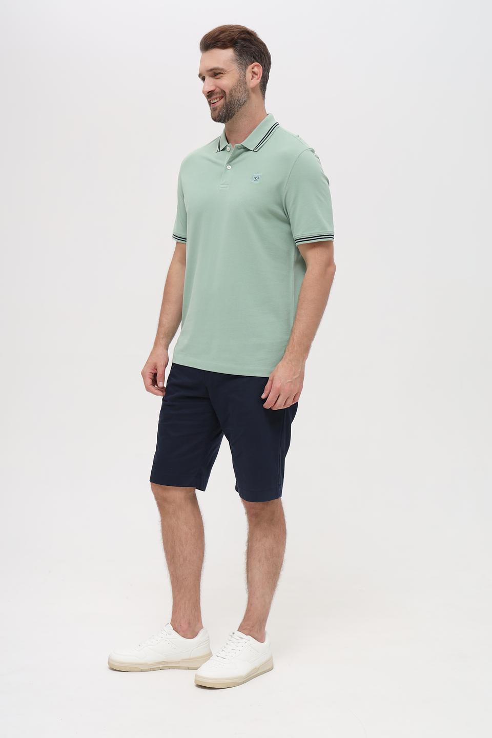 Поло Bugatti мятный с полоской