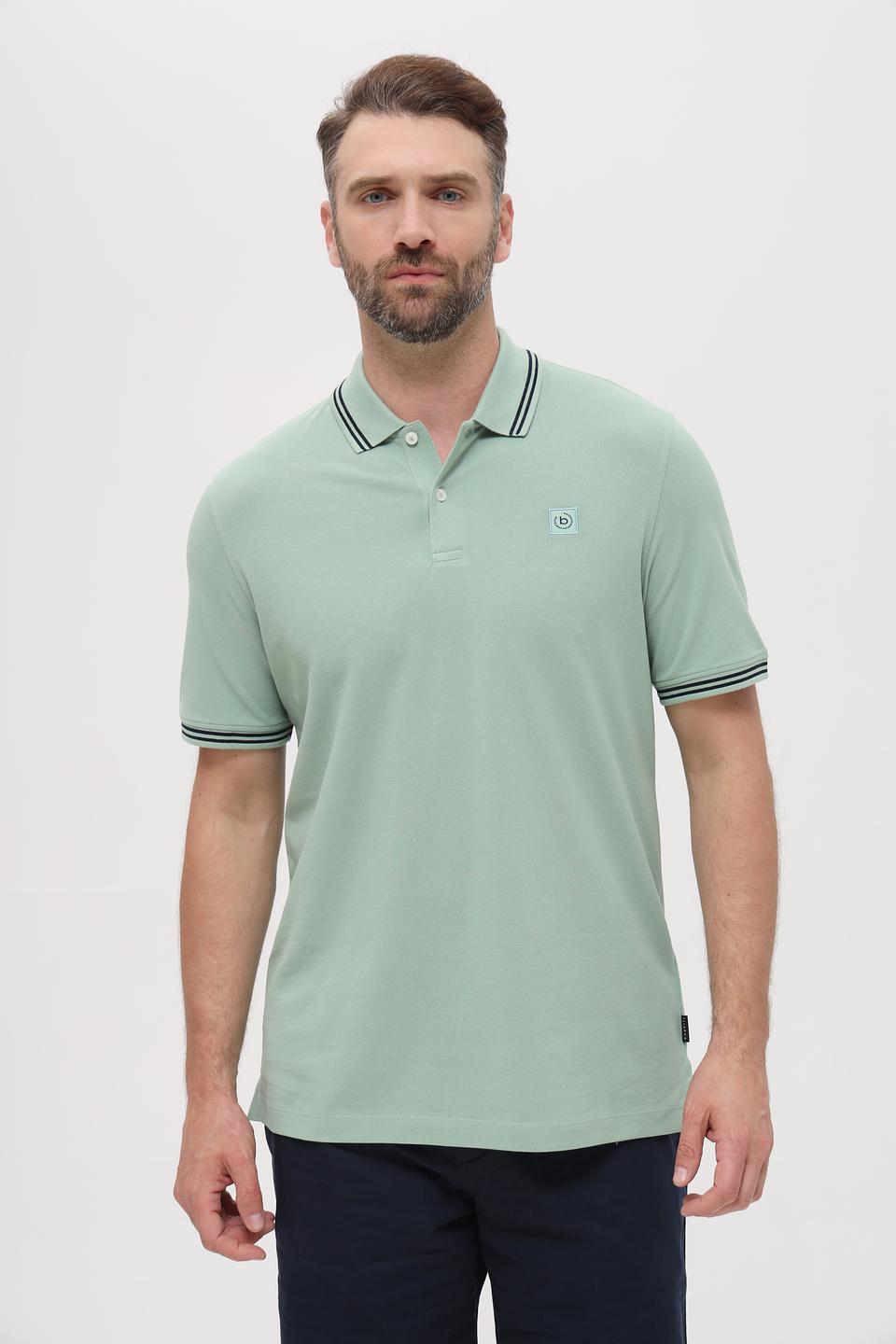 Поло Bugatti мятный с полоской
