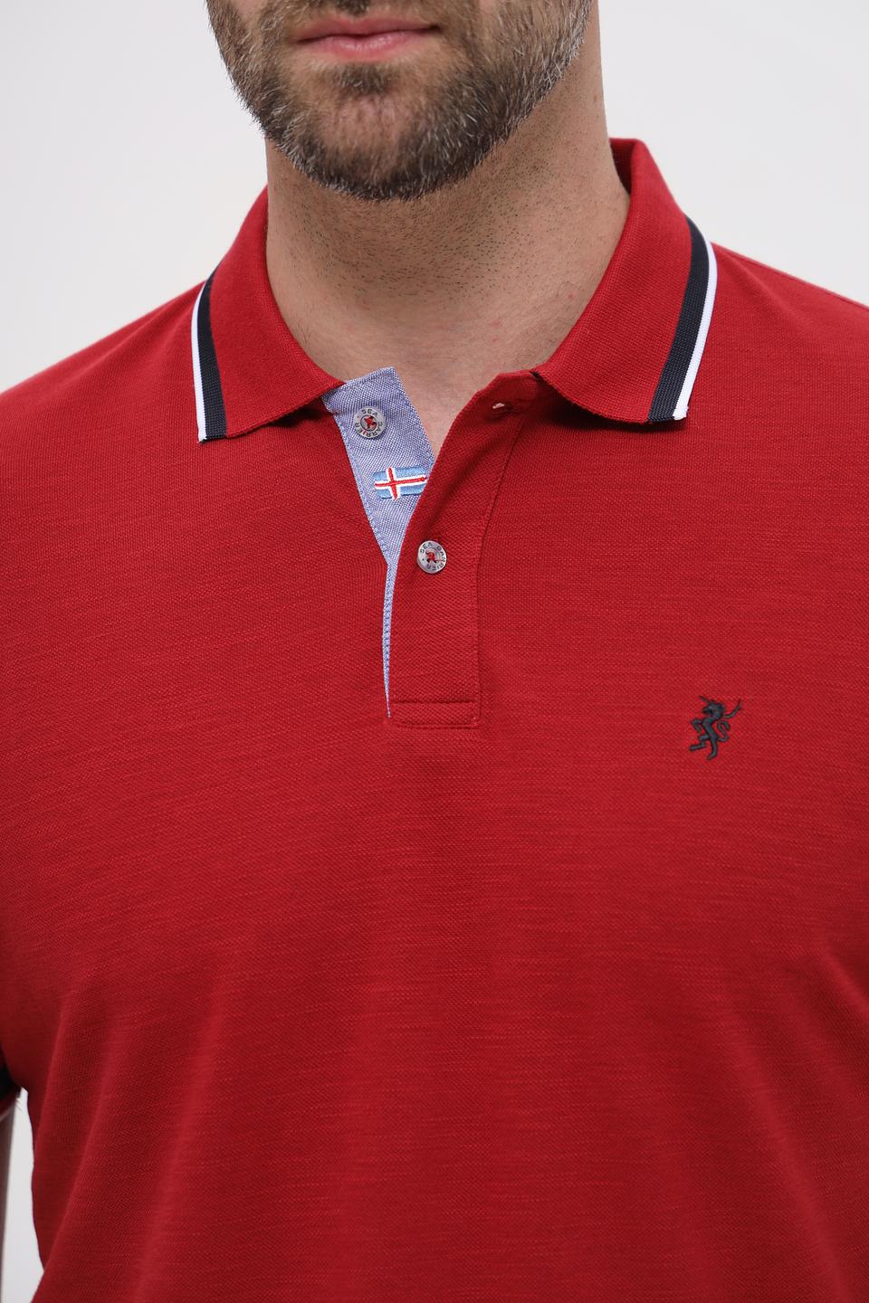 Поло Sea Barrier с кантом бордовый