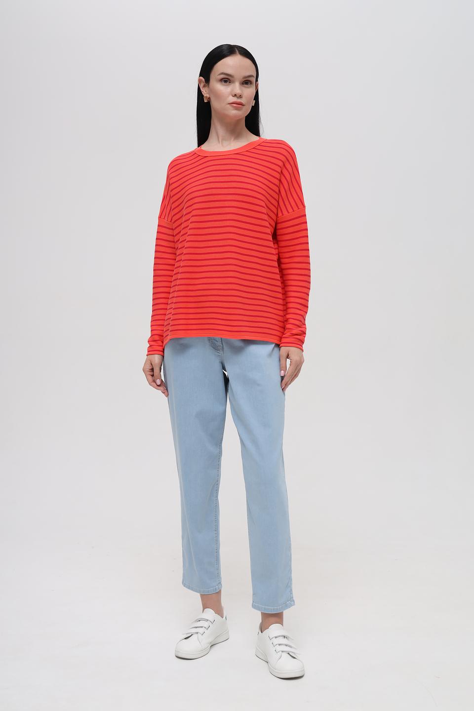 Пуловер Maerz в полоску коралловый