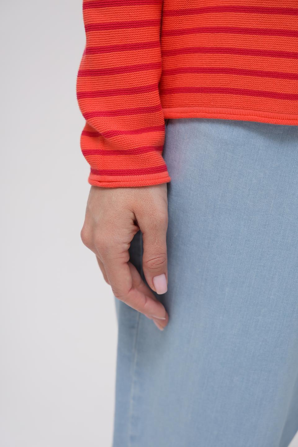 Пуловер Maerz в полоску коралловый
