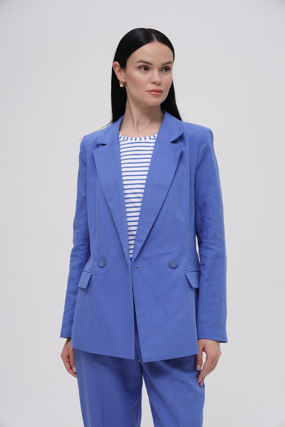 Жакет Electra style голубой приталенный