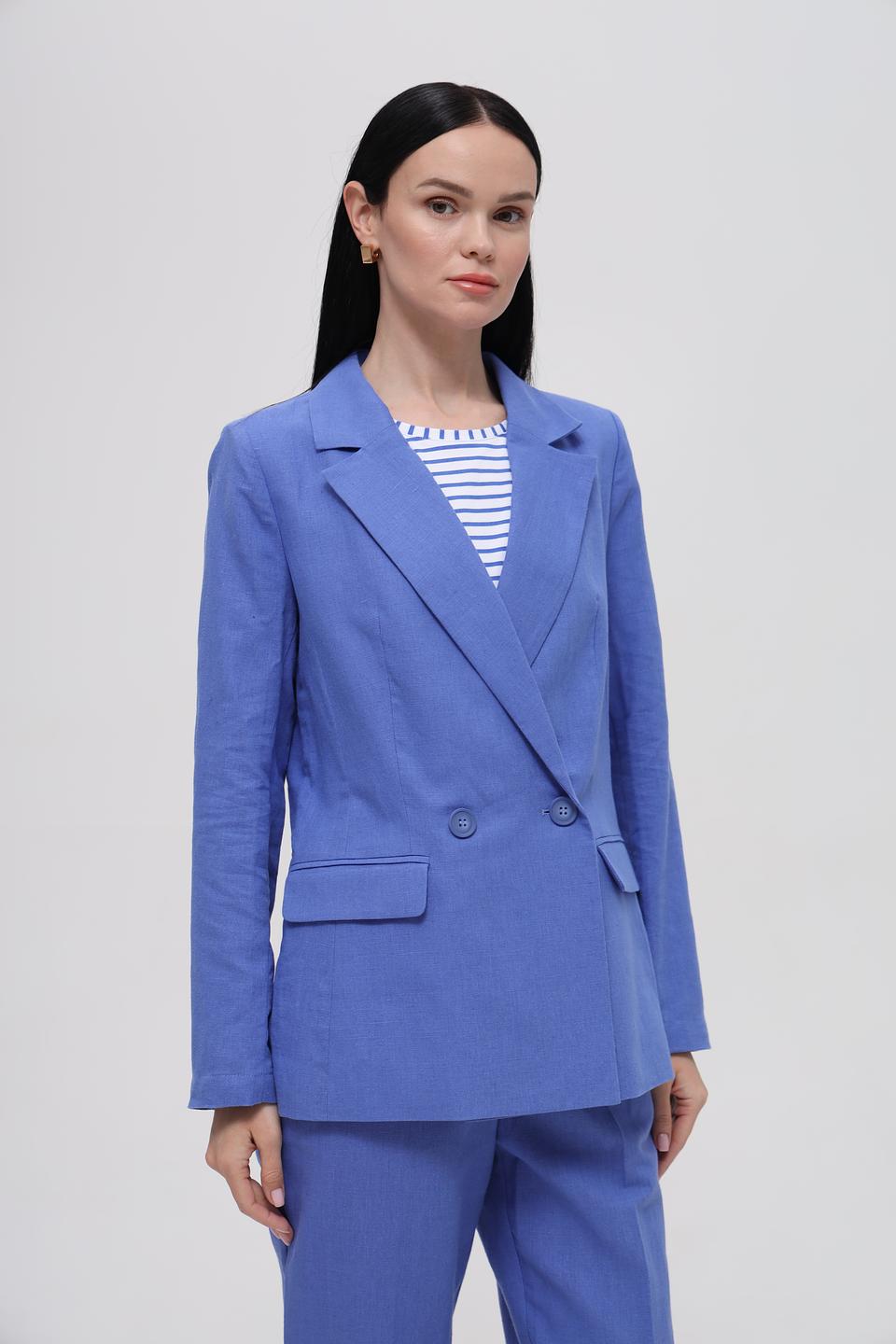 Жакет Electra style голубой приталенный