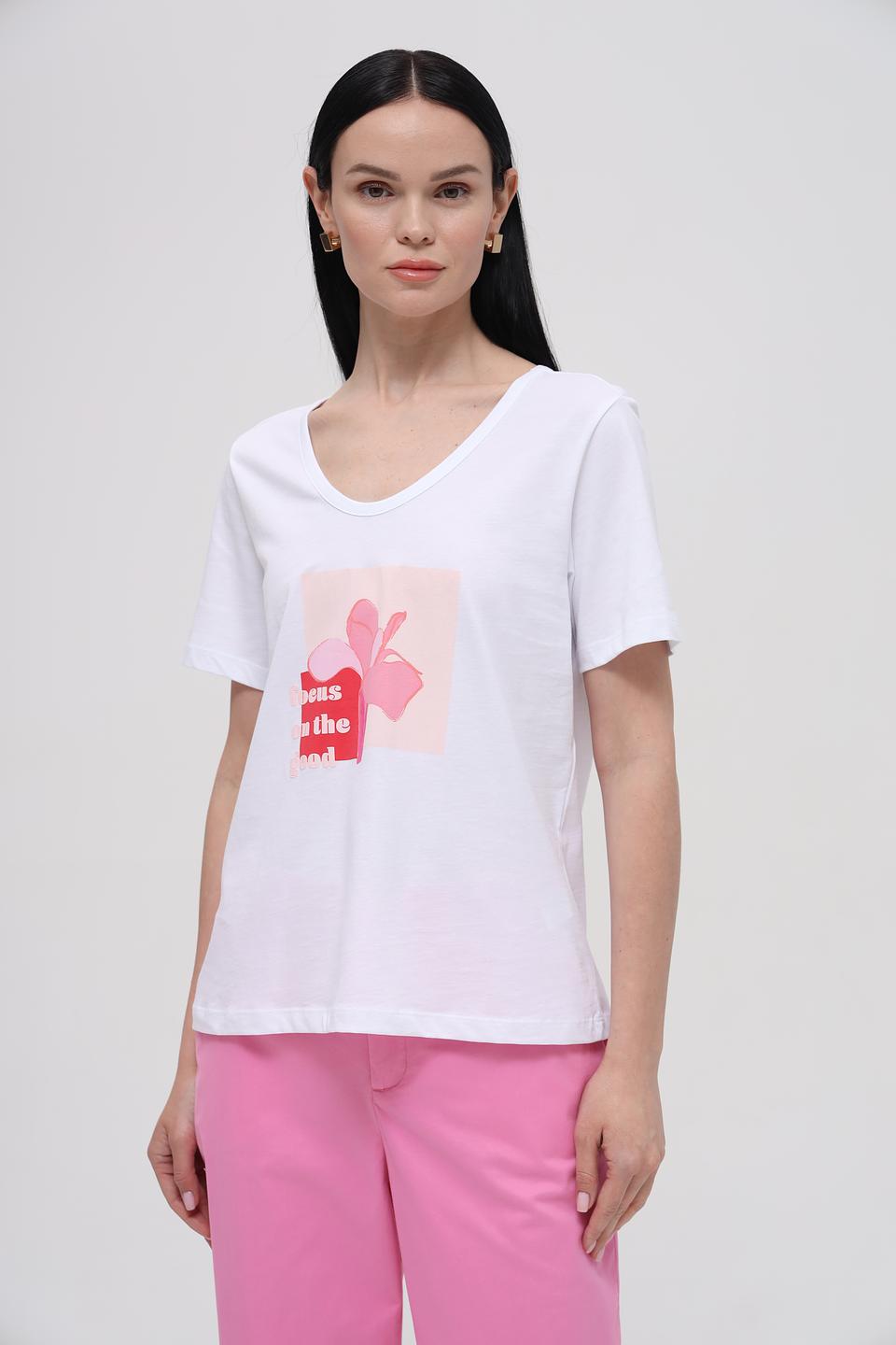 Футболка Bugatti с принтом белый