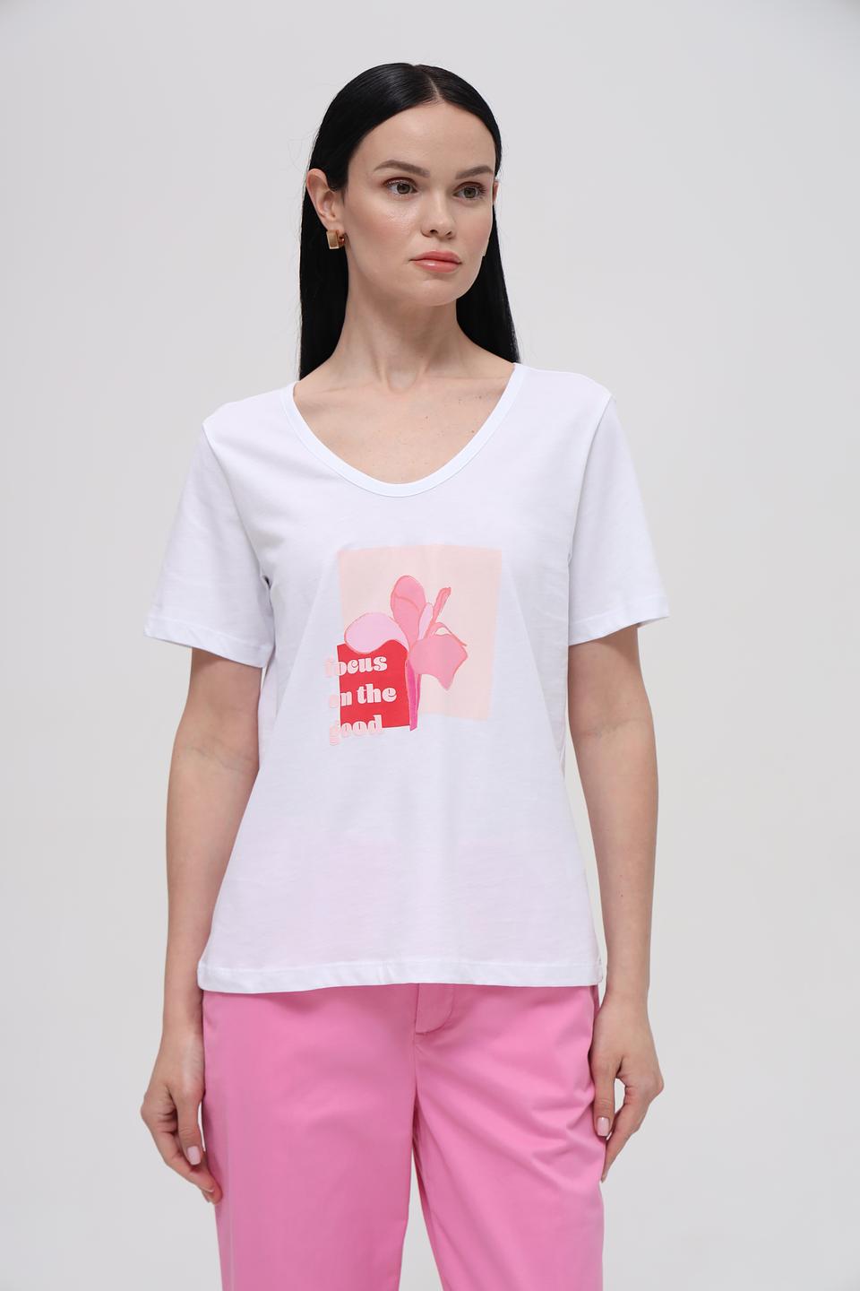 Футболка Bugatti с принтом белый