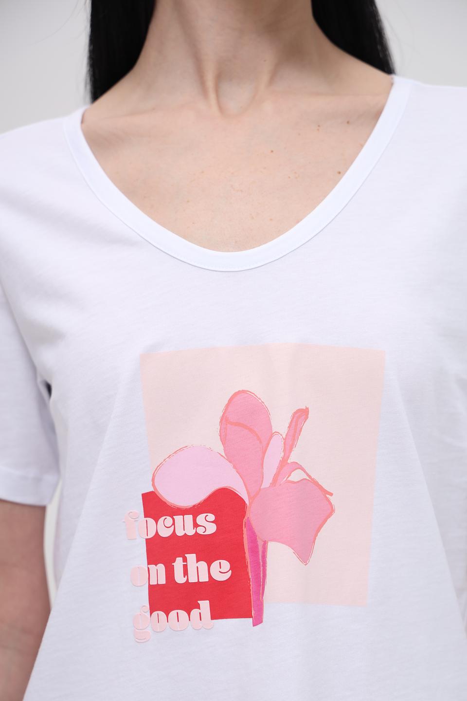 Футболка Bugatti с принтом белый