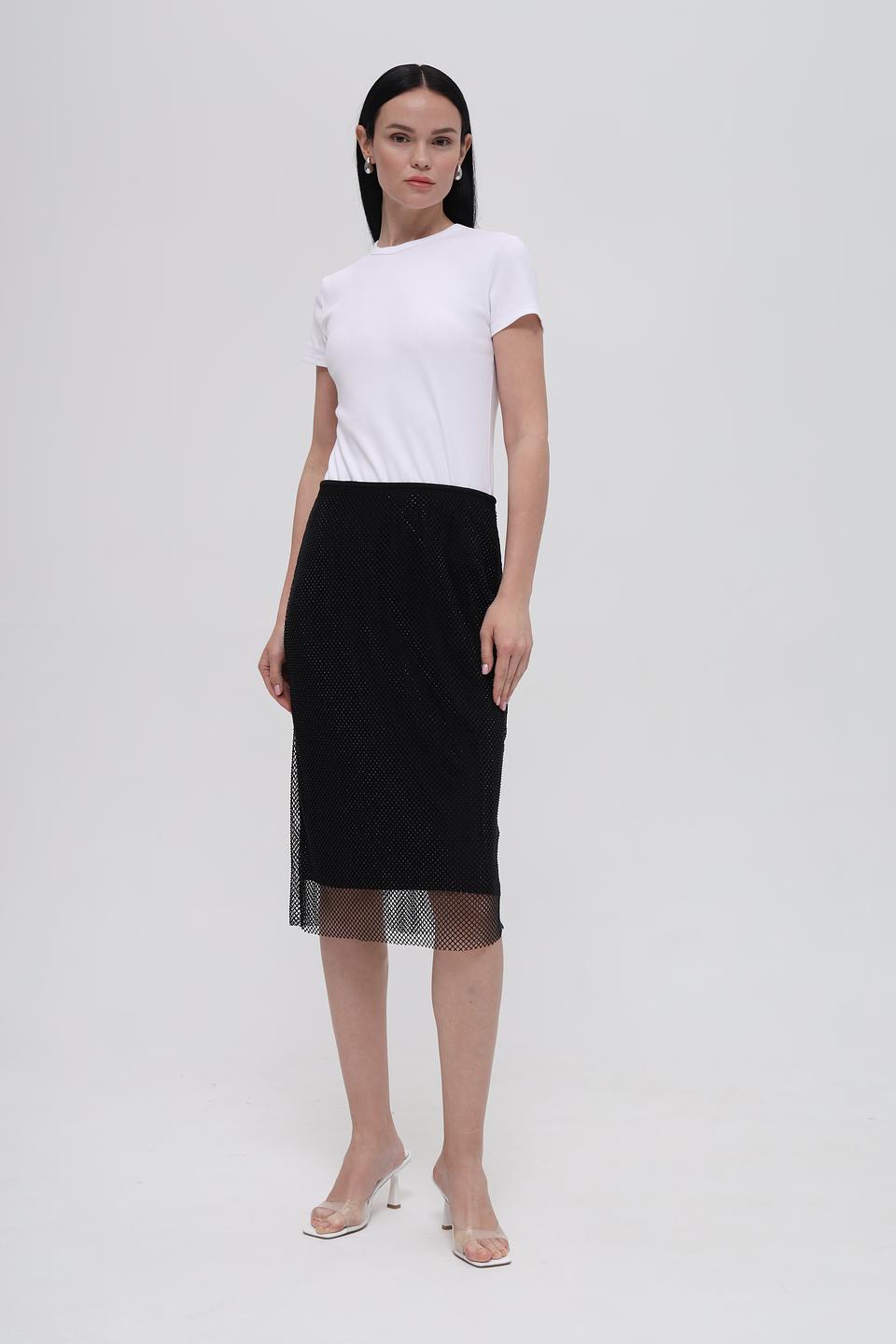 Юбка Taifun чёрная с сеткой