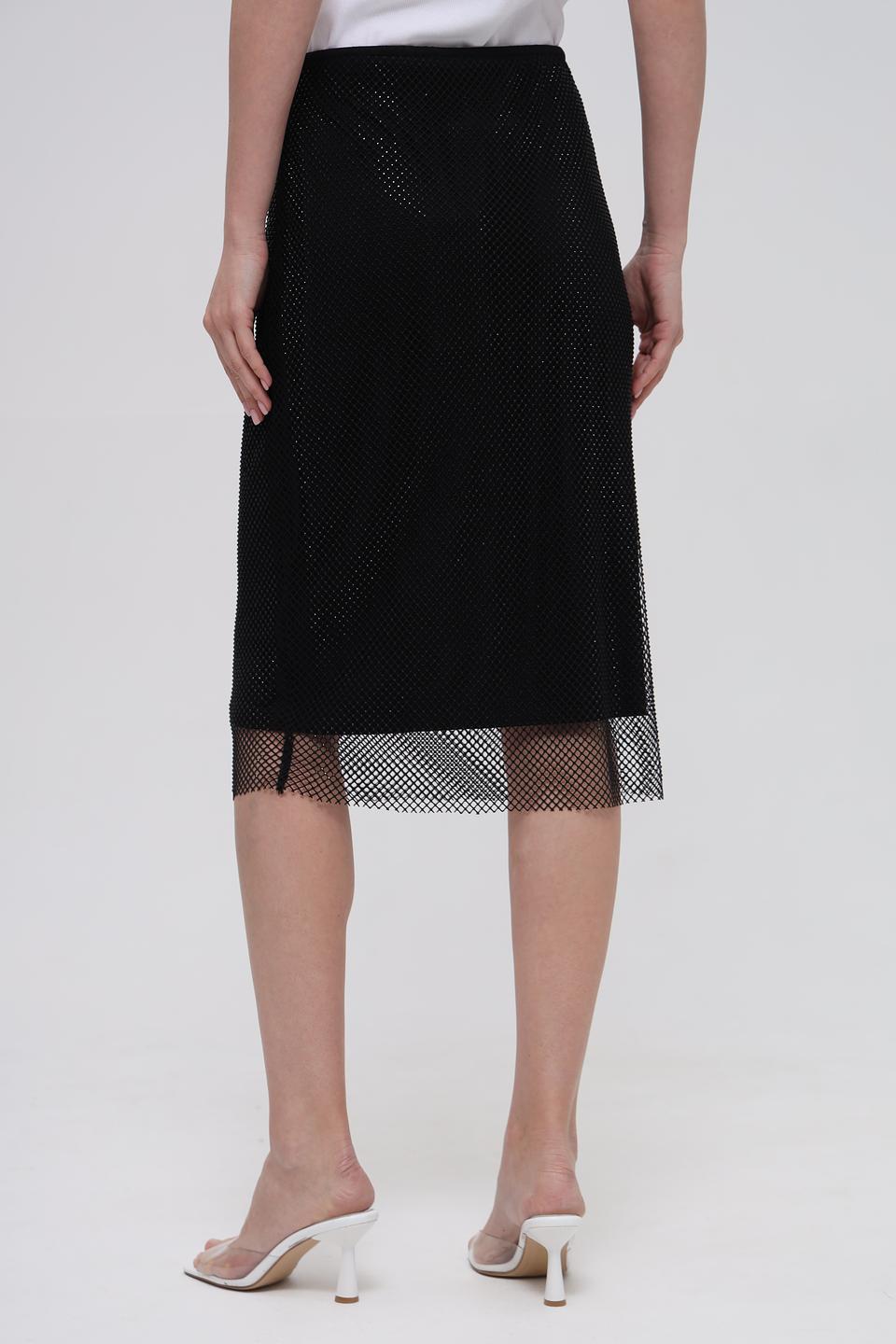 Юбка Taifun чёрная с сеткой
