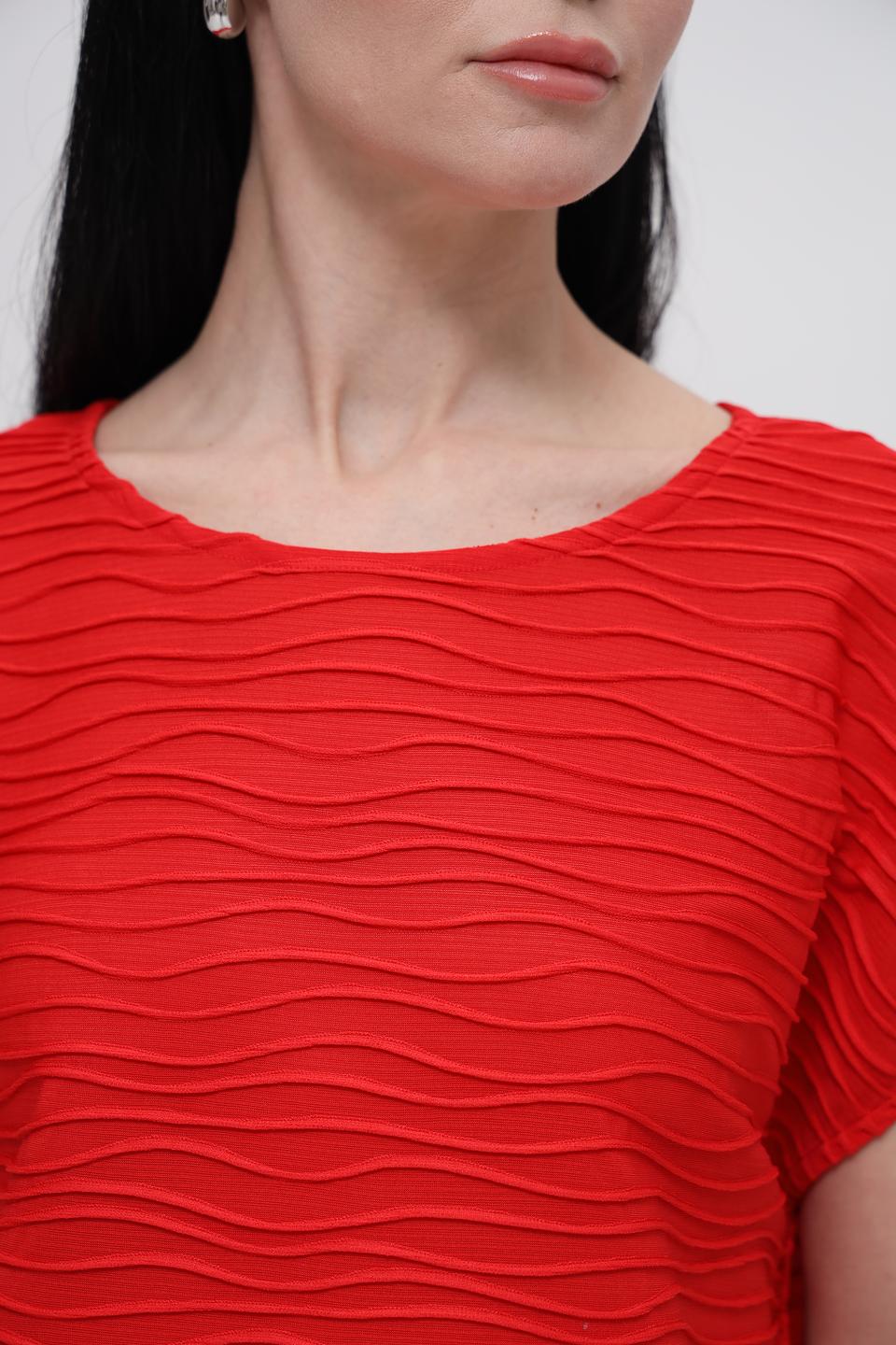 Футболка Taifun красная с текстурой