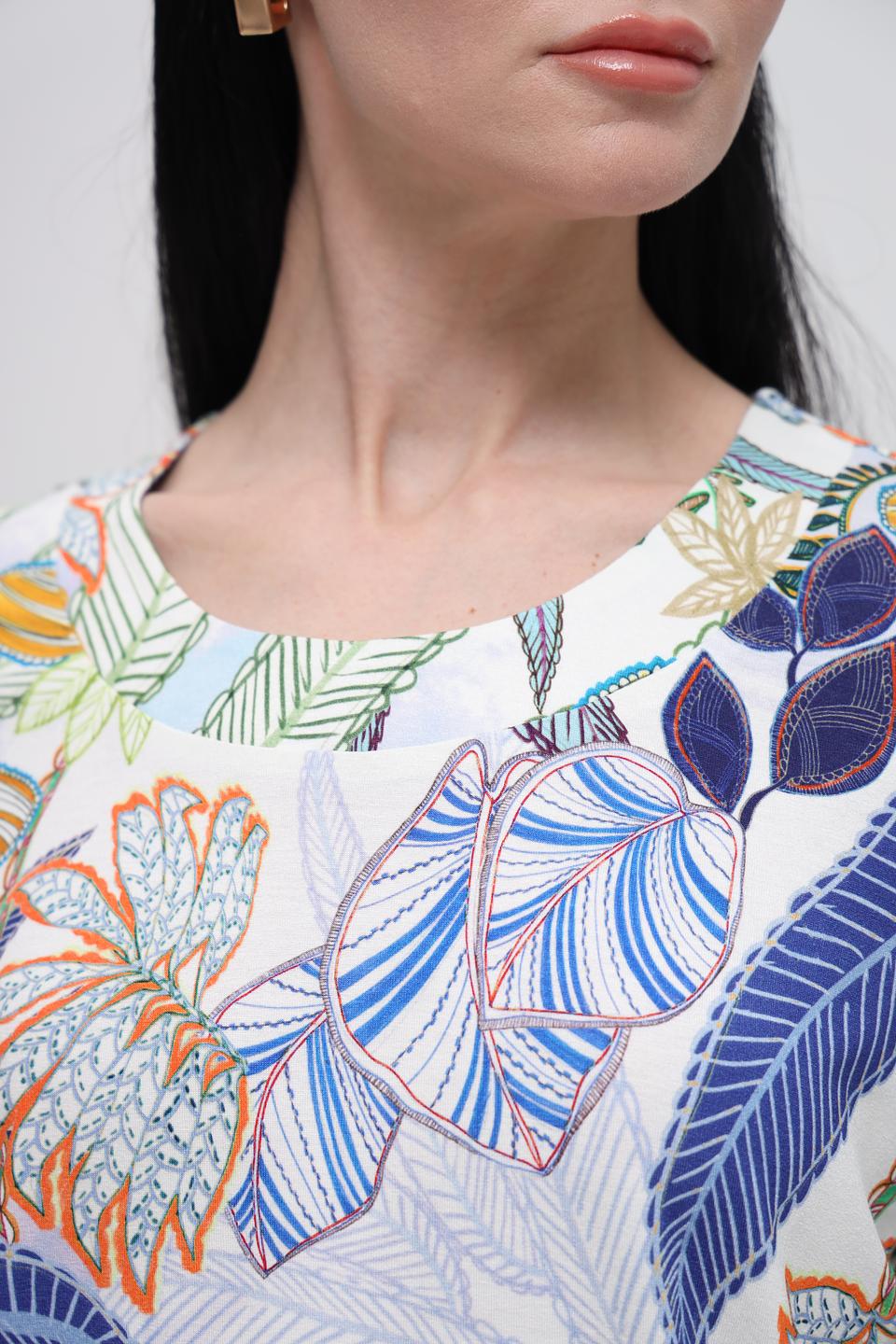 Футболка Bianca с тропическим принтом