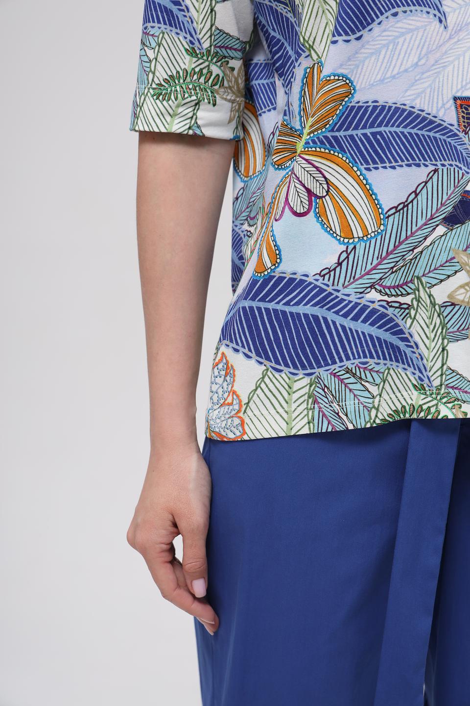 Футболка Bianca с тропическим принтом