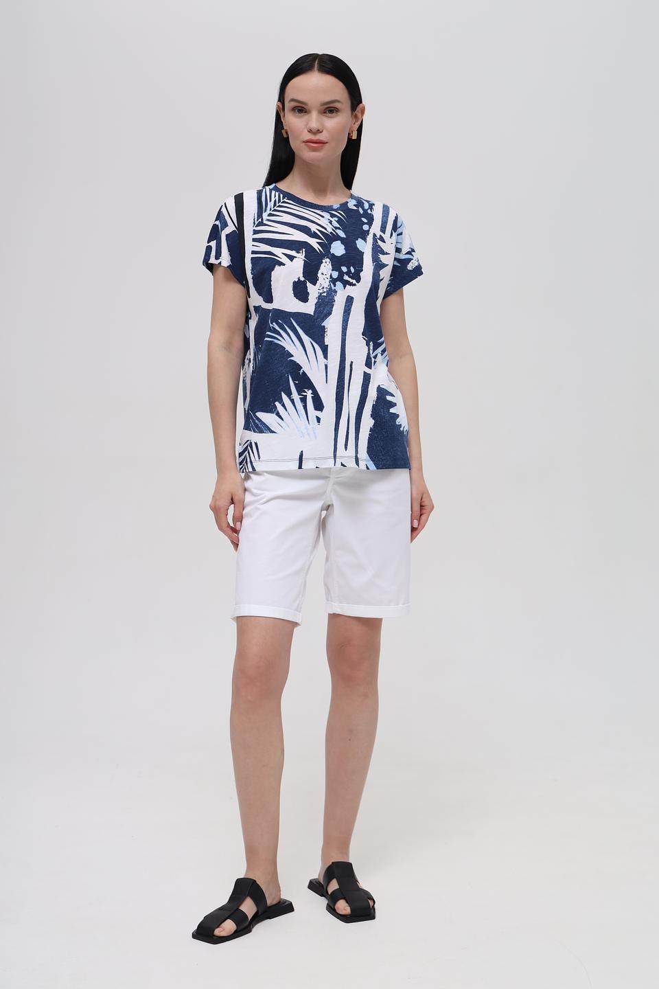 Футболка Lecomte с тропическим принтом