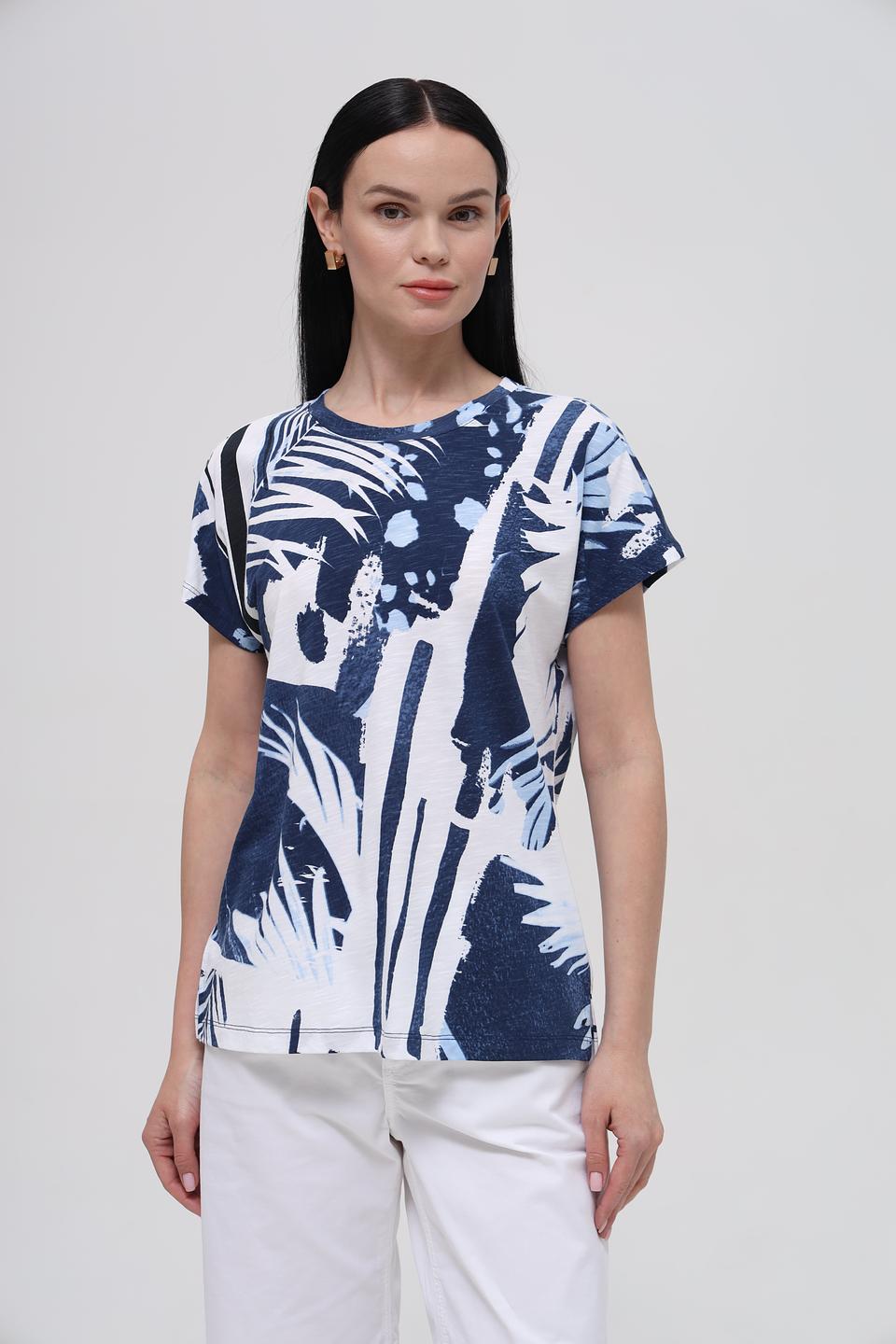 Футболка Lecomte с тропическим принтом