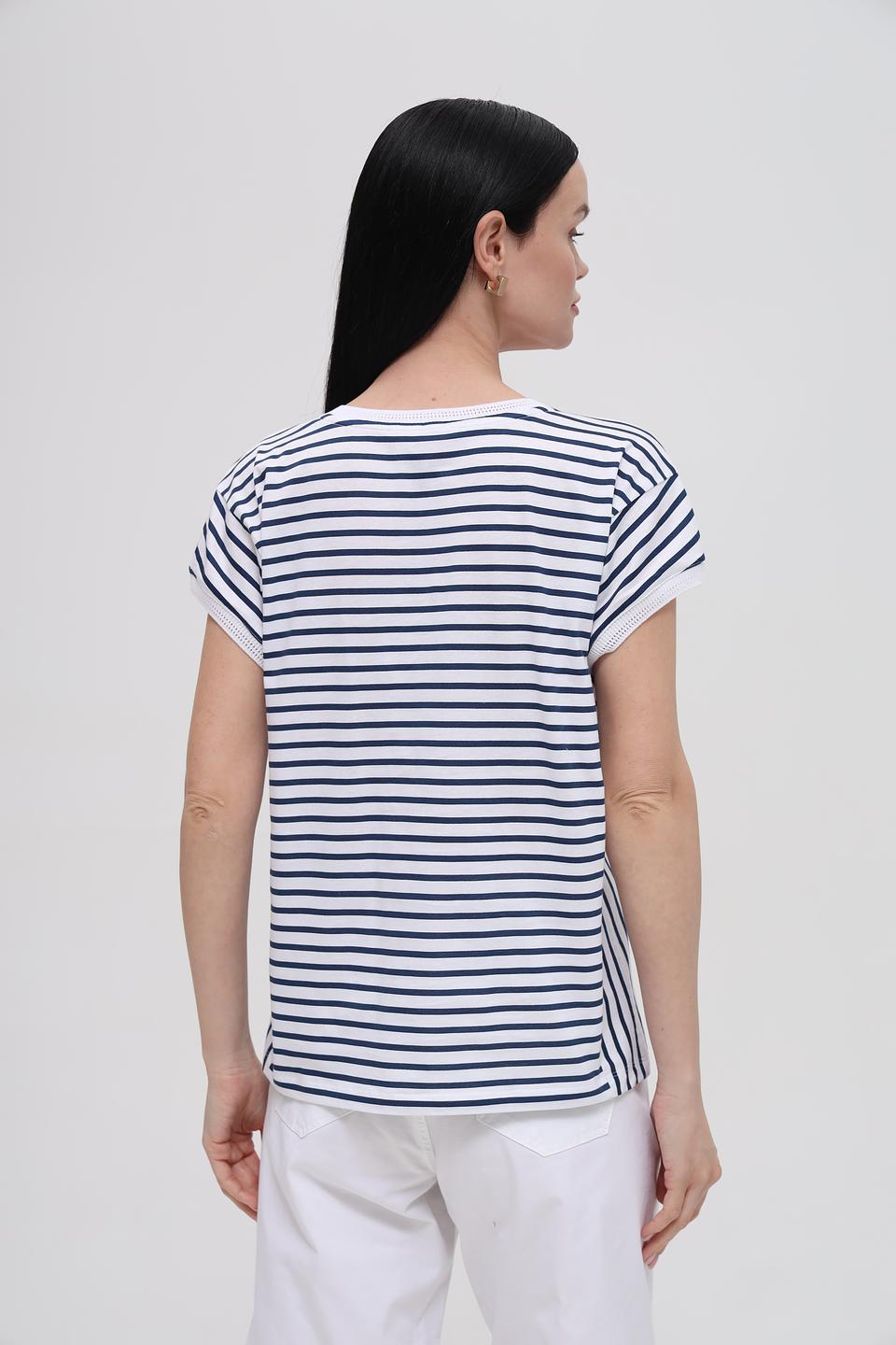 Футболка Lecomte в полоску