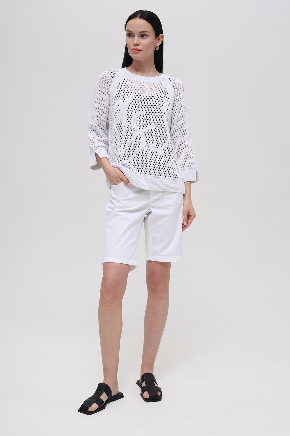 Пуловер Lecomte ажурный белый