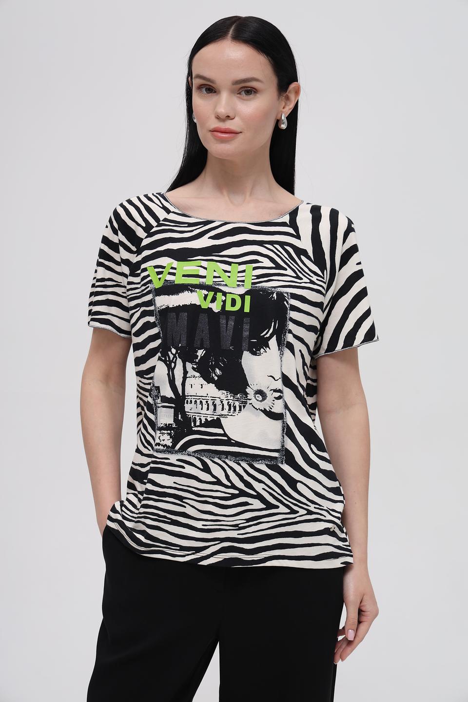 Футболка Monari принт зебра