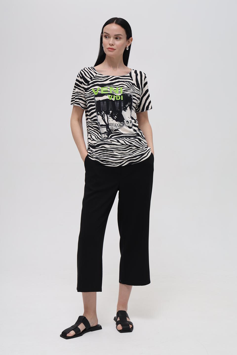 Футболка Monari принт зебра