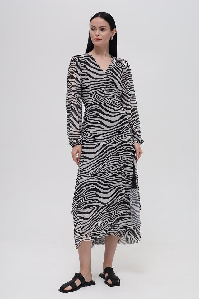 Платье Monari приталенное зебра