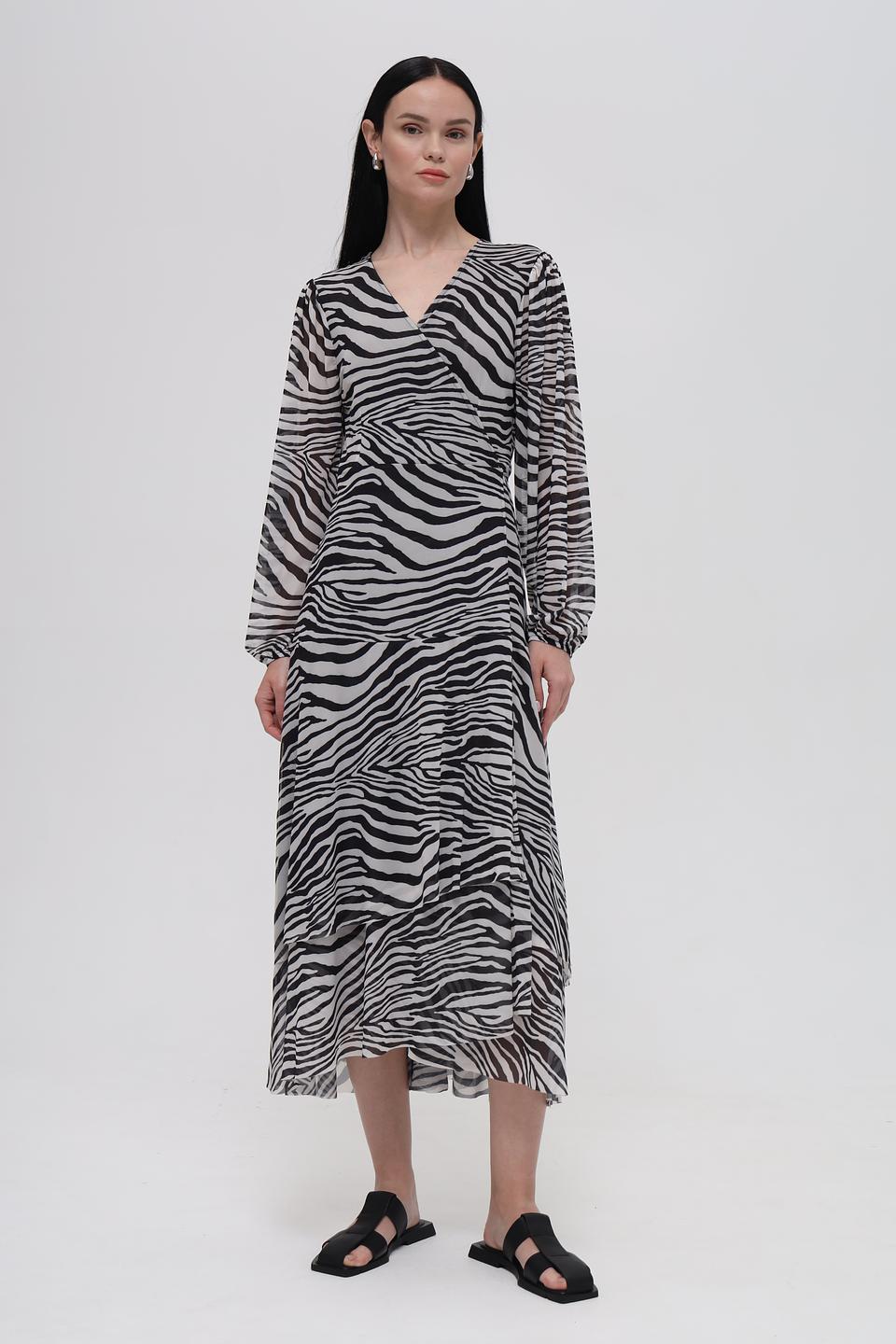 Платье Monari приталенное зебра