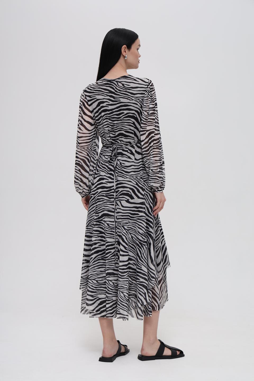 Платье Monari приталенное зебра