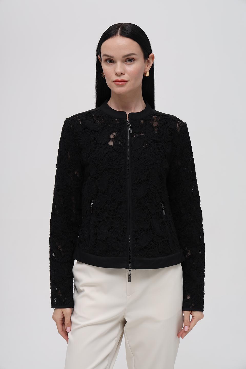 Жакет Monari чёрный с кружевом