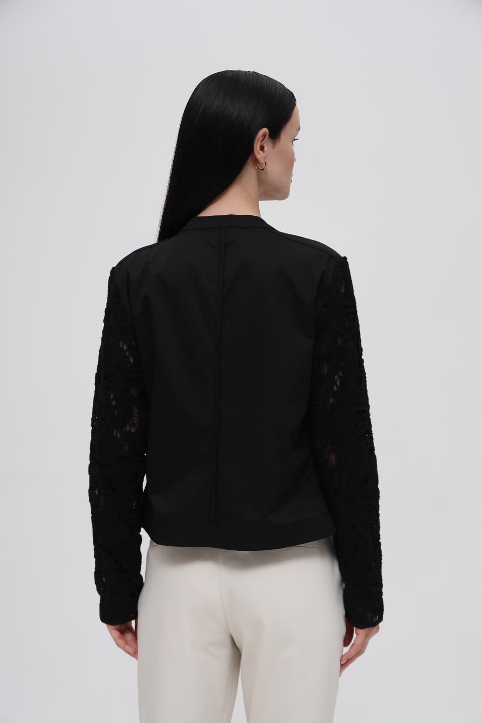 Жакет Monari чёрный с кружевом