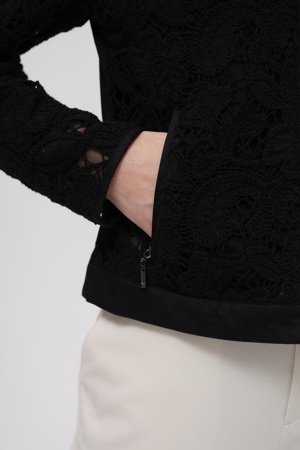 Жакет Monari чёрный с кружевом