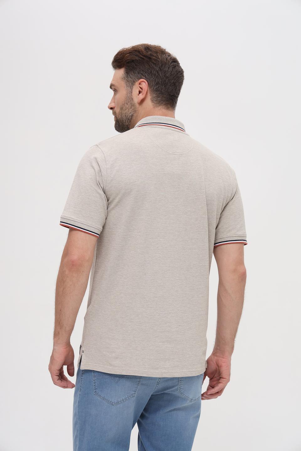 Поло Casa Moda с карманом бежевое